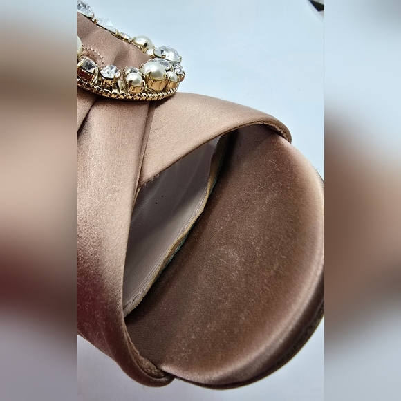 Miu Miu Satin Crystal Rose Mules - Picture 3 of 16